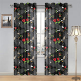 Eagle Pattern Print Design 04 Gauze Curtain