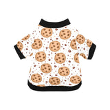 chocolate chip cookie pattern All Over Print Pet Dog Round Neck Fuzzy Shirt