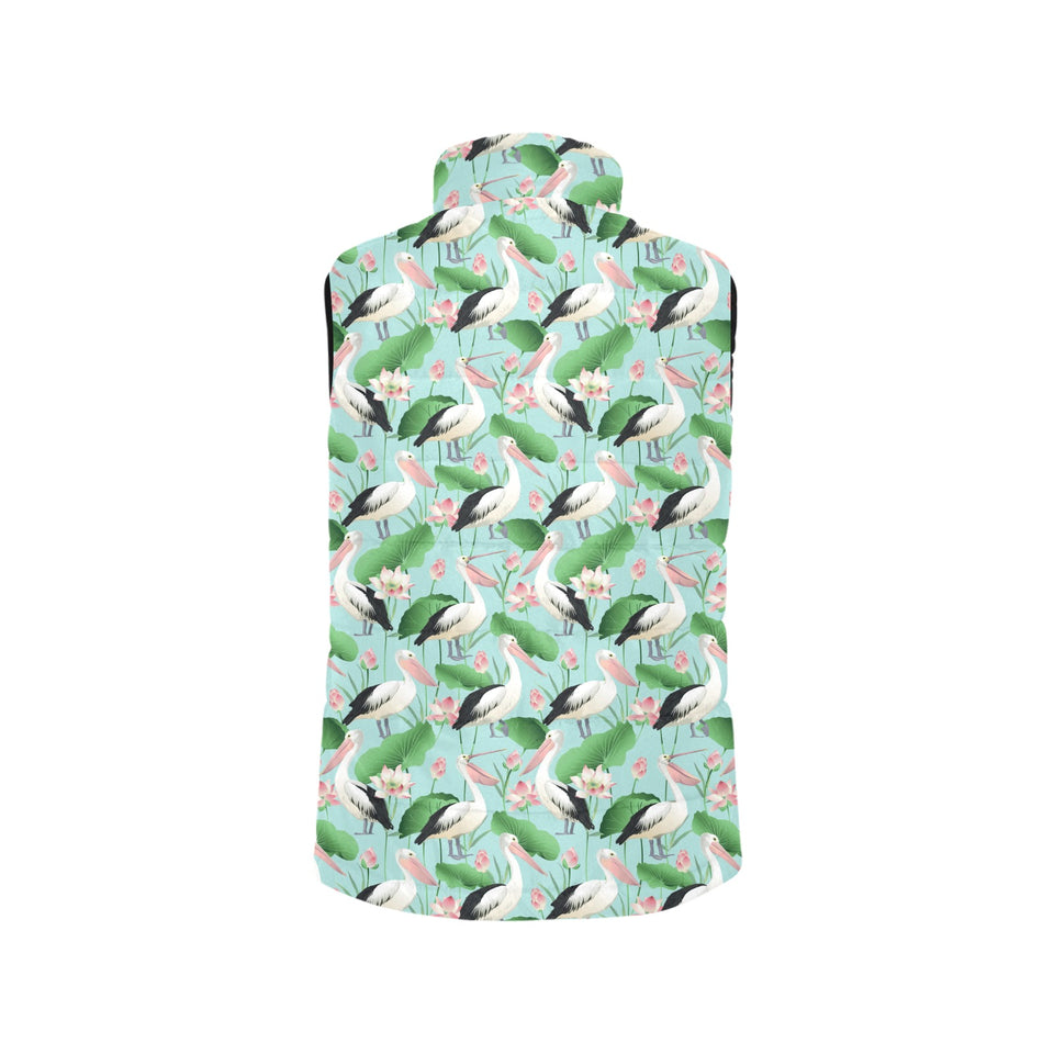 Pelican Pattern Print Design 01 Men's Padded Vest