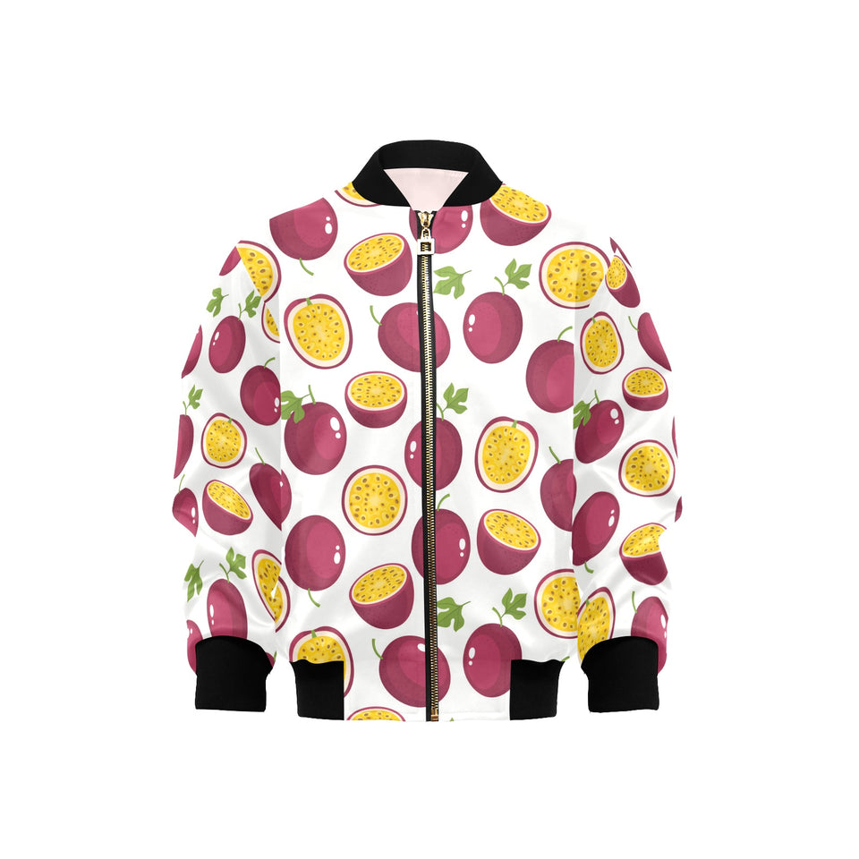 Passion fruit design pattern Kids' Boys' Girls' Bomber Jacket