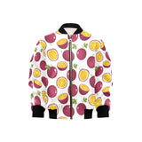 Passion fruit design pattern Kids' Boys' Girls' Bomber Jacket