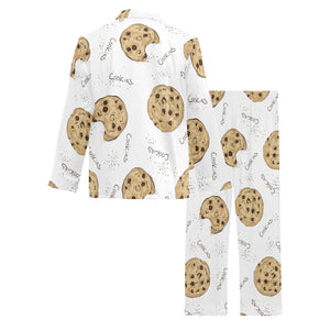 Sketch style cookie pattern Men's Long Pajama Set