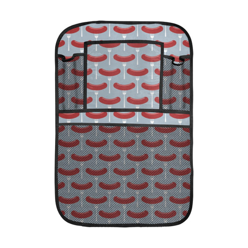 Sausage Pattern Print Design 01 Car Seat Back Organizer