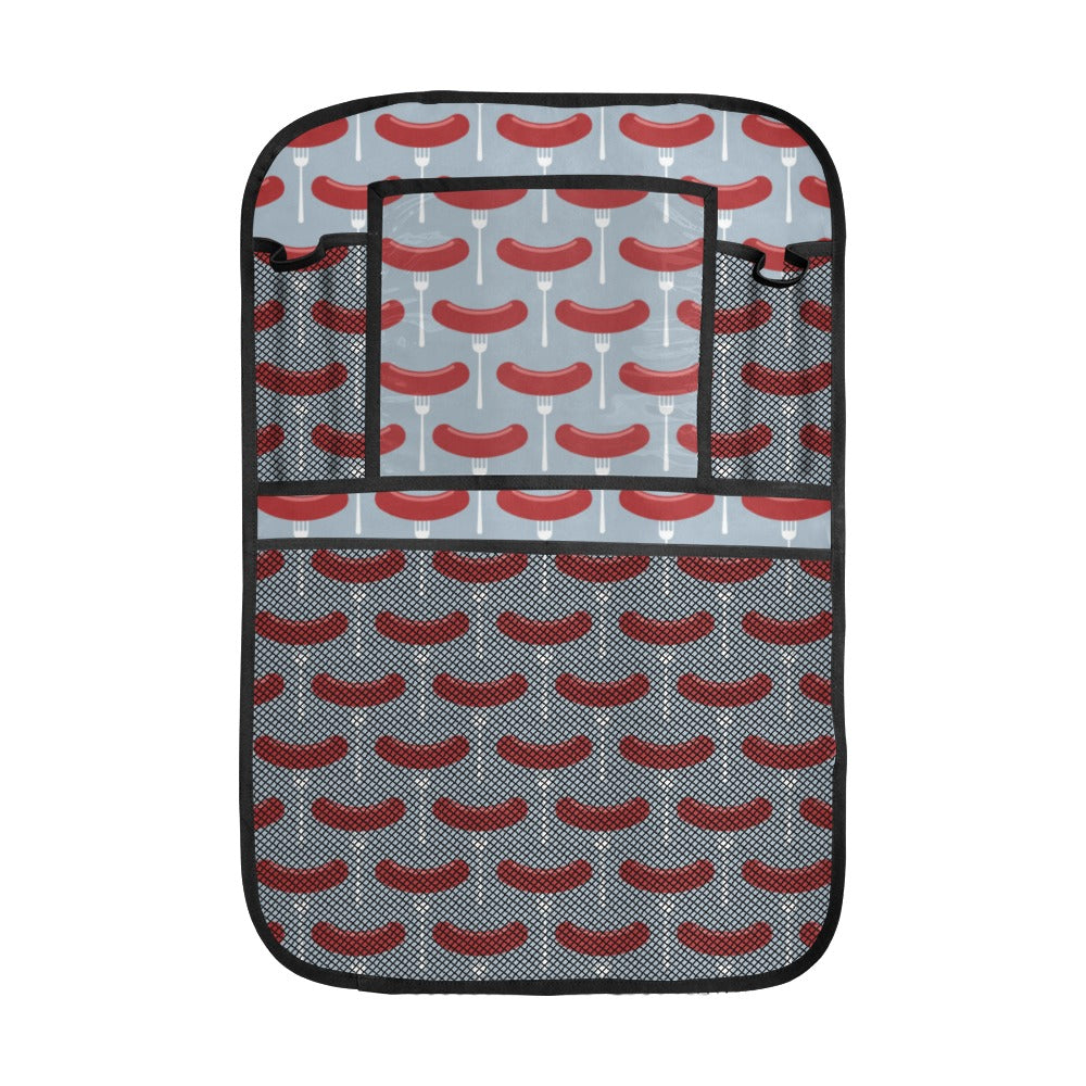 Sausage Pattern Print Design 01 Car Seat Back Organizer