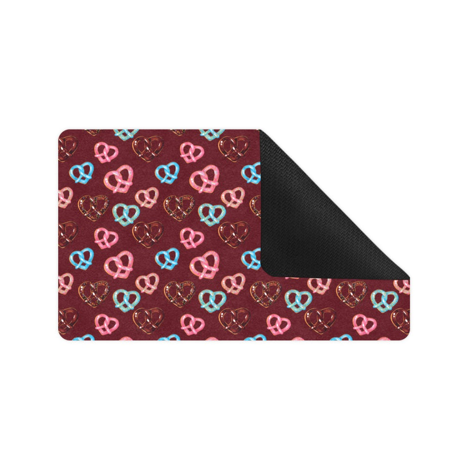 Pretzels Pattern Print Design 05 Doormat