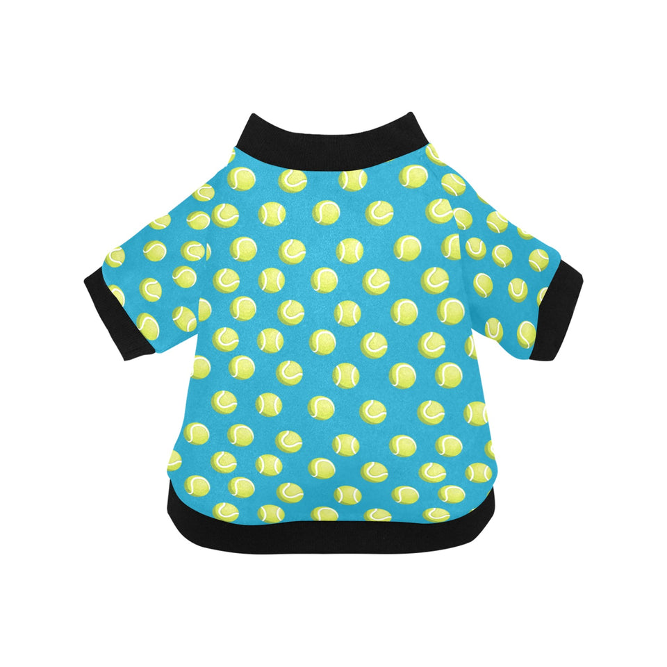 Tennis Pattern Print Design 05 All Over Print Pet Dog Round Neck Fuzzy Shirt