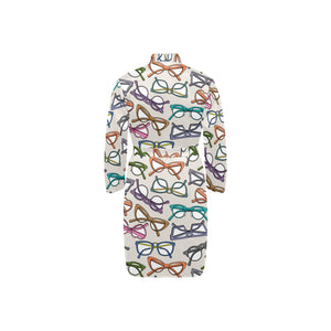Sun Glasses Pattern Print Design 01 Men's Long Sleeve Belted Night Robe