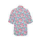 3D sakura cherry blossom pattern Women's All Over Print Hawaiian Shirt