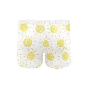 hand drawn sun pattern Men's Swimming Trunks