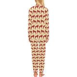 Greyhound Pattern Print Design 04 Women's All Over Print Pajama Set