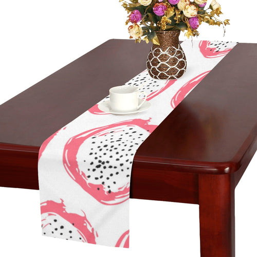 Hand drawn dragon fruit Table Runner