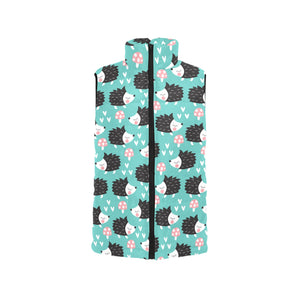 Hedgehog Pattern Print Design 03 Men's Padded Vest