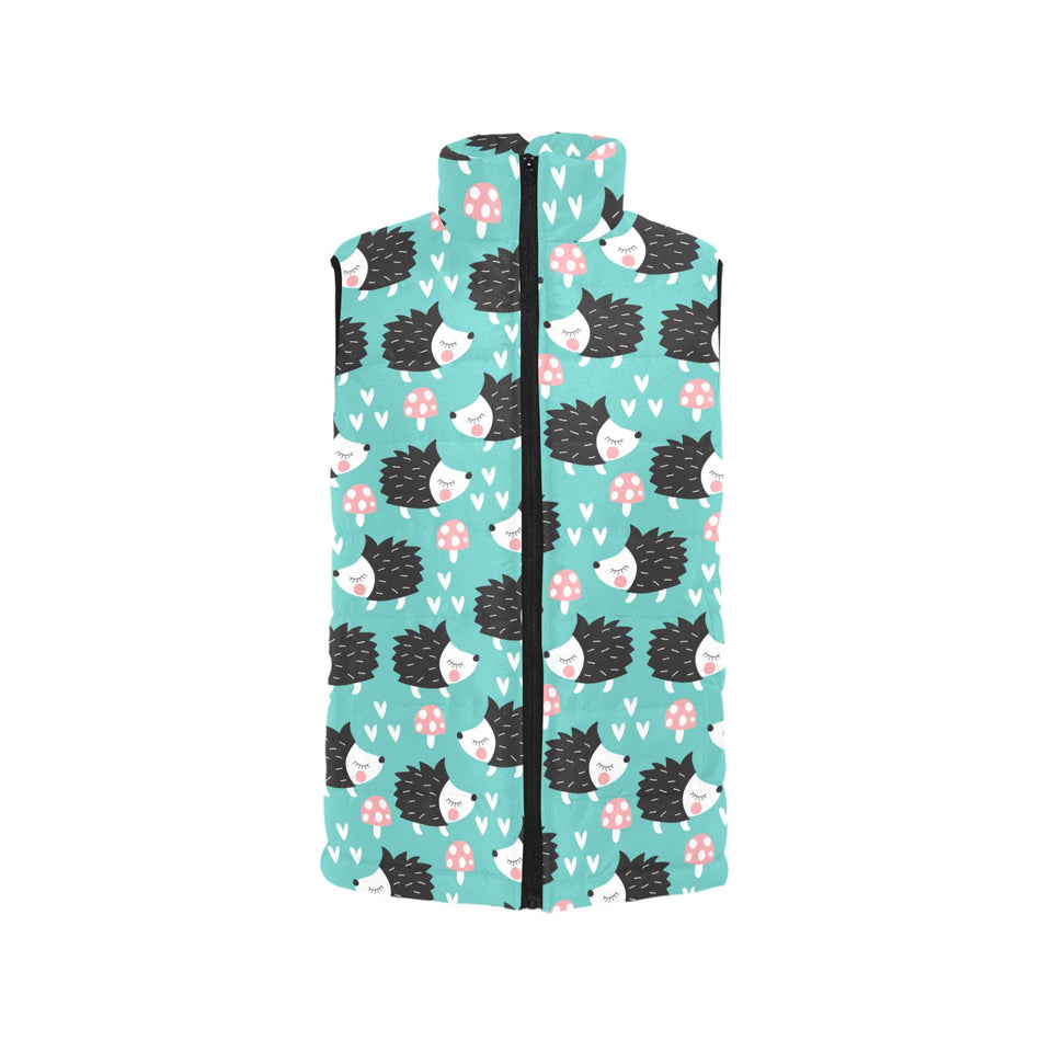 Hedgehog Pattern Print Design 03 Men's Padded Vest