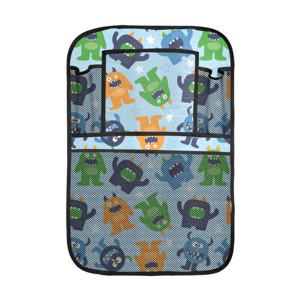 Alien Pattern Print Design 04 Car Seat Back Organizer