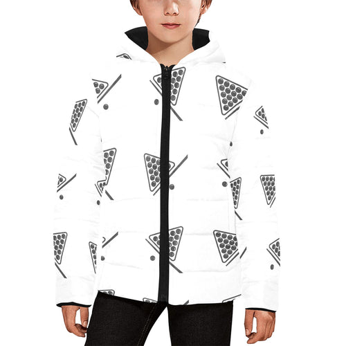 Billiard Ball Pattern Print Design 03 Kids' Boys' Girls' Padded Hooded Jacket