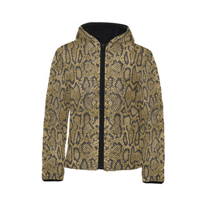 Snake skin pattern Kids' Boys' Girls' Padded Hooded Jacket