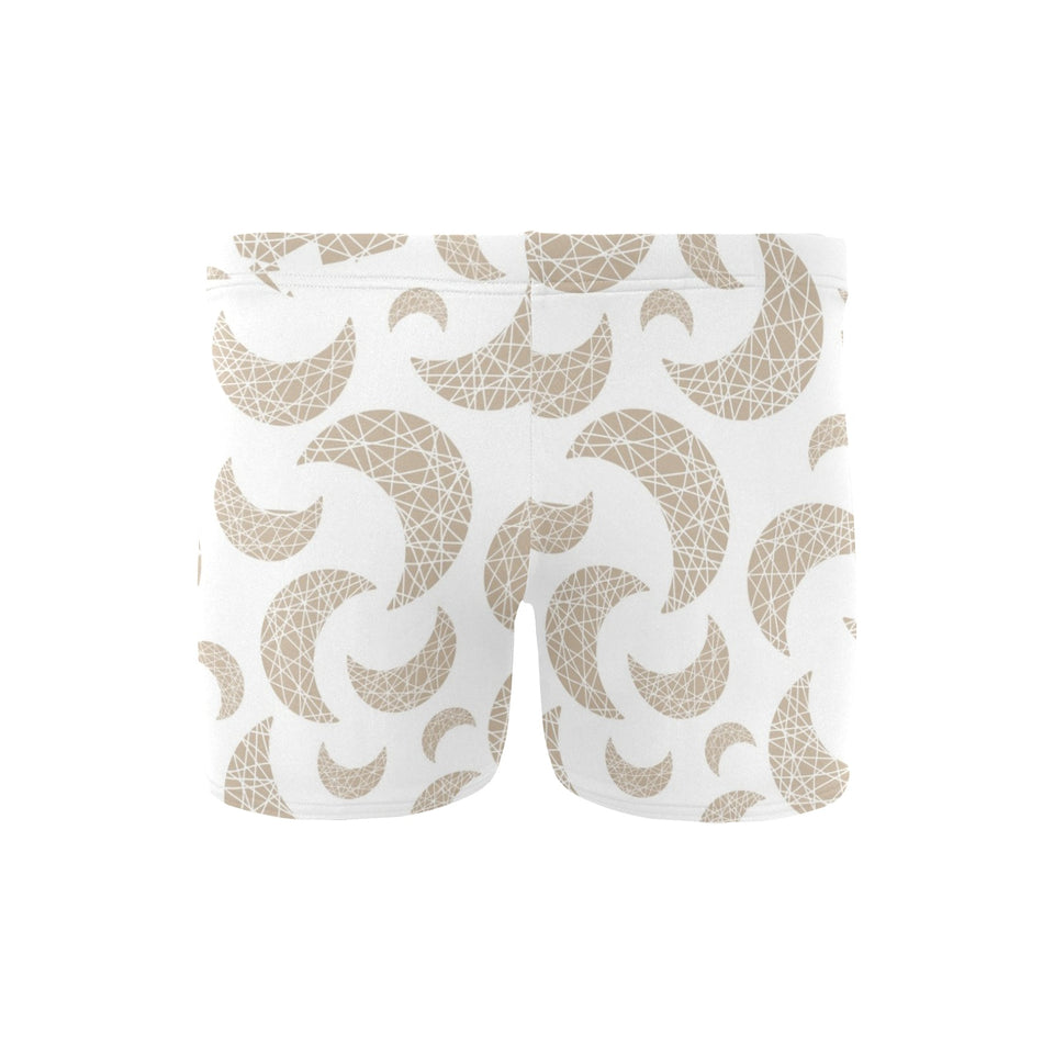 Cool gold moon abstract pattern Men's Swimming Trunks