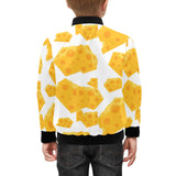 Cheese slice pattern Kids' Boys' Girls' Bomber Jacket