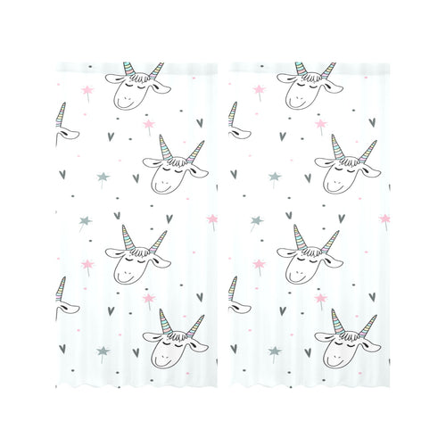 Cute goat design pattern Gauze Curtain