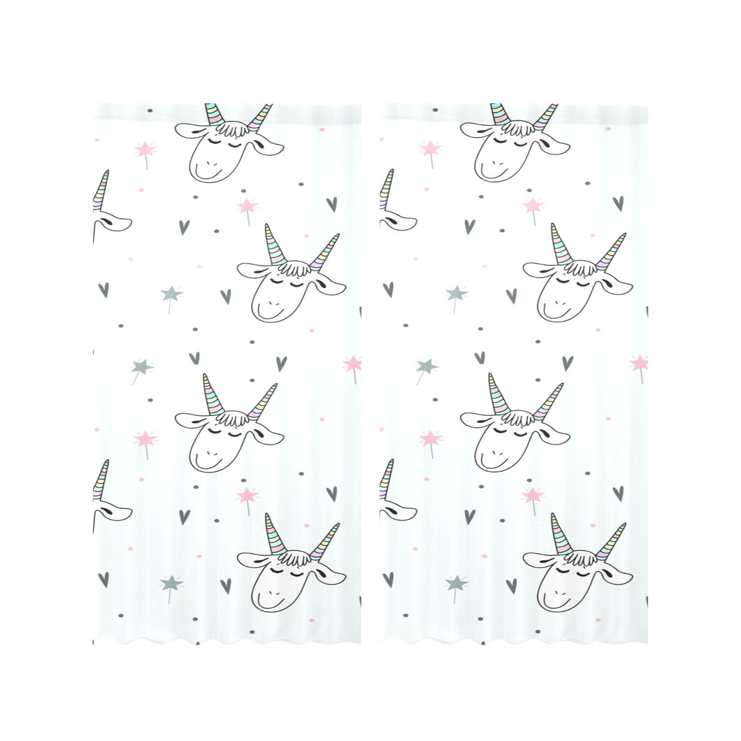 Cute goat design pattern Gauze Curtain