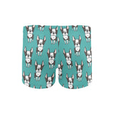 Hand drawn boston terrier dog pattern Men's Swimming Trunks