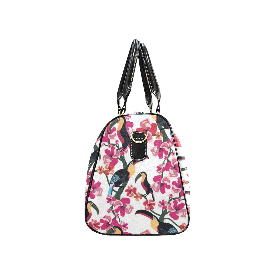 Toucan flower design pattern Travel Bag