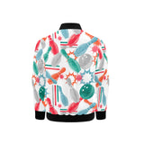 Watercolor bowling pattern Kids' Boys' Girls' Bomber Jacket