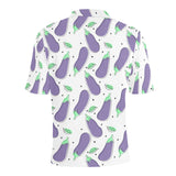 Eggplant Pattern Print Design 05 Men's All Over Print Polo Shirt