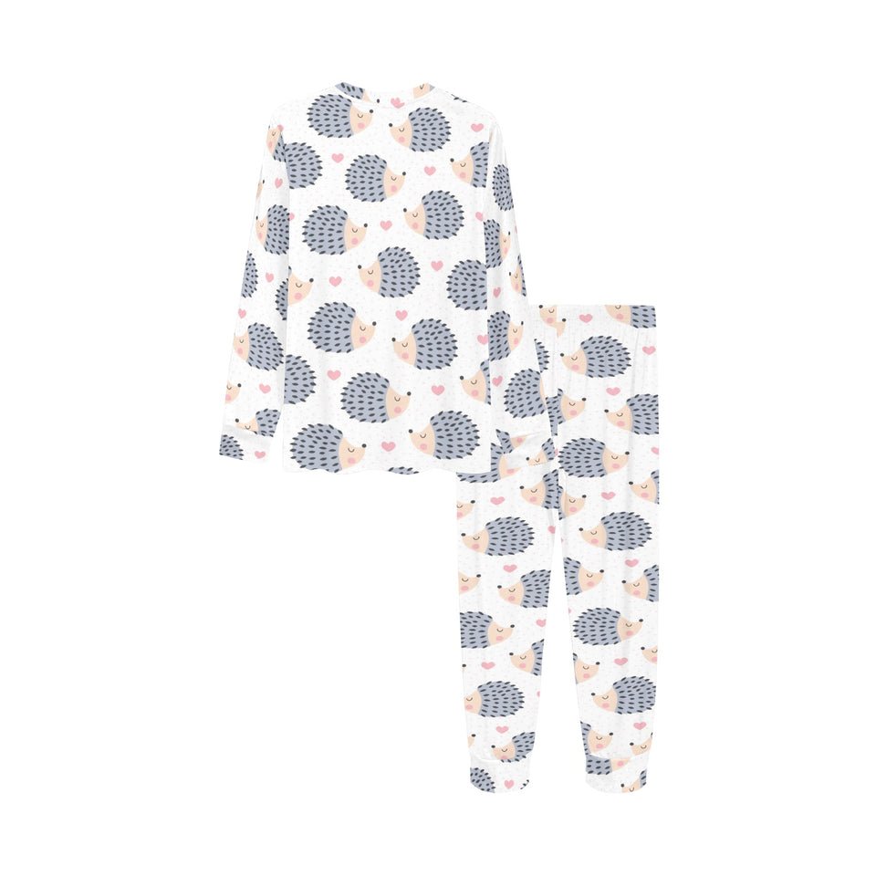 Hedgehog Pattern Print Design 04 Kids' Boys' Girls' All Over Print Pajama Set