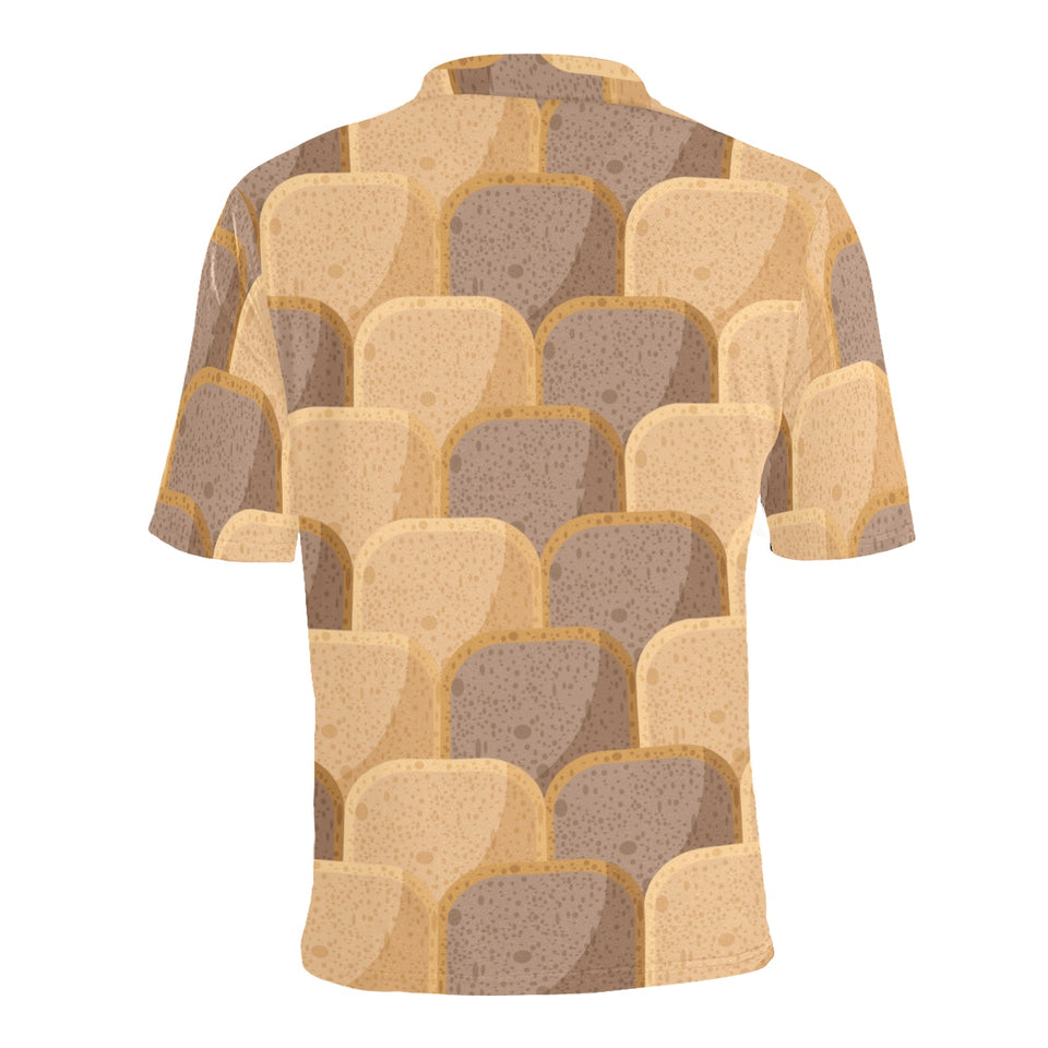 Bread Toast Pattern Print Design 04 Men's All Over Print Polo Shirt
