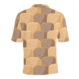 Bread Toast Pattern Print Design 04 Men's All Over Print Polo Shirt
