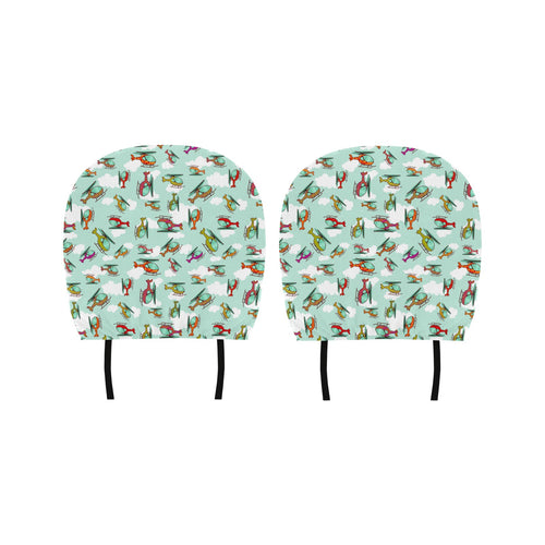 Helicopter design pattern Car Headrest Cover