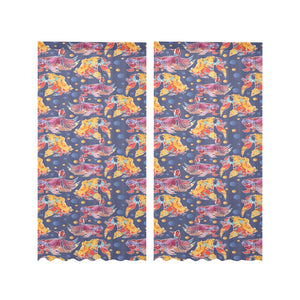 Goldfish Pattern Print Design 05 Gauze Curtain