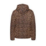 coffee bean pattern Kids' Boys' Girls' Padded Hooded Jacket