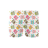 Color cute owl pattern Men's Swimming Trunks