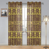 Egypt Hieroglyphics Pattern Print Design 03 Gauze Curtain