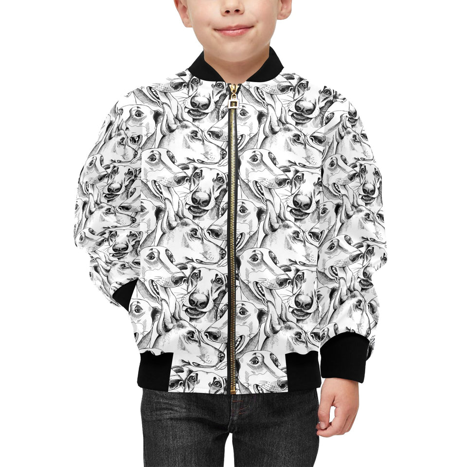 Greyhound Pattern Print Design 01 Kids' Boys' Girls' Bomber Jacket