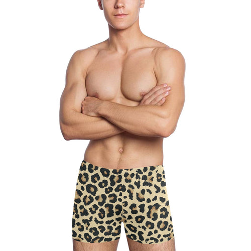 Leopard print design pattern Men's Swimming Trunks