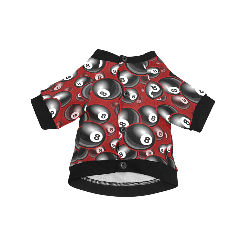 Billiard Ball Pattern Print Design 05 All Over Print Pet Dog Round Neck Fuzzy Shirt