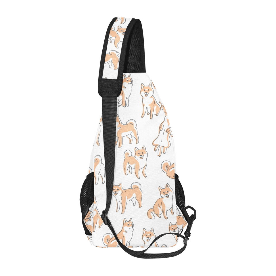 shiba inu dog pattern All Over Print Chest Bag