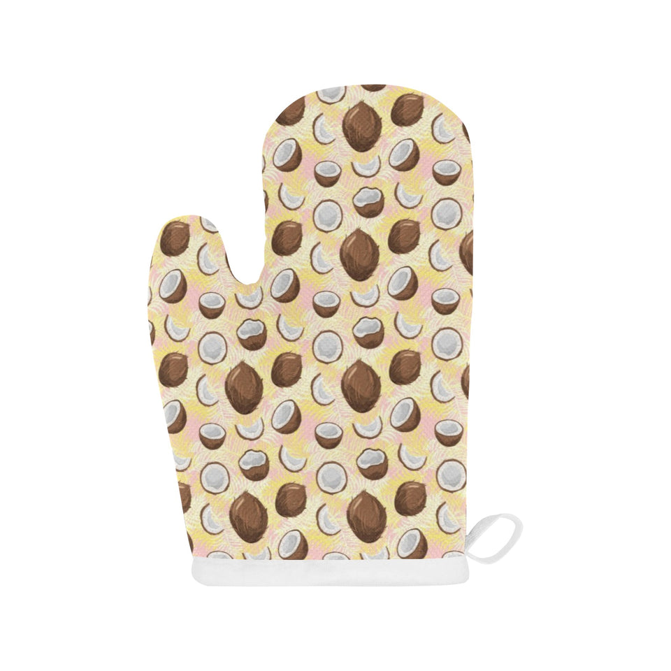 Coconut Pattern Print Design 05 Heat Resistant Oven Mitts