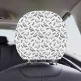 Pigeon Pattern Print Design 05 Car Headrest Cover
