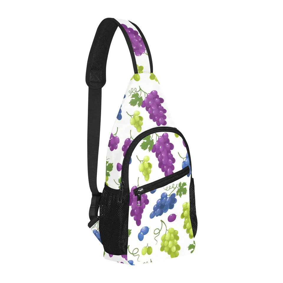 Grape pattern All Over Print Chest Bag