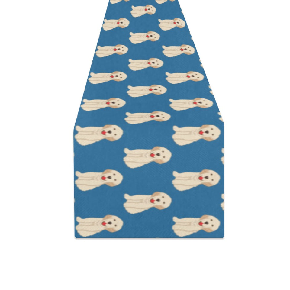 Golden Retriever Pattern Print Design 03 Table Runner