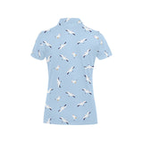 Seagull Pattern Print Design 02 Women's All Over Print Polo Shirt