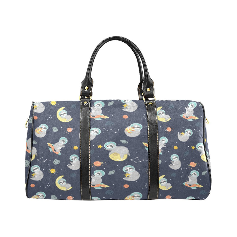 Cute sloth astronaut star planet rocket pattern Travel Bag
