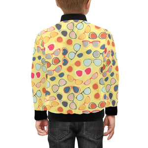 Sun Glasses Pattern Print Design 05 Kids' Boys' Girls' Bomber Jacket