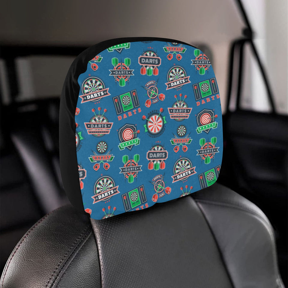 Darts Pattern Print Design 02 Car Headrest Cover