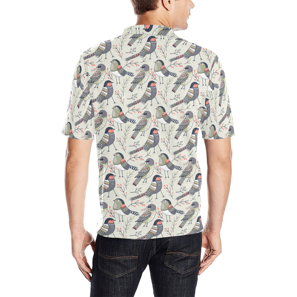 Pigeon Pattern Print Design 04 Men's All Over Print Polo Shirt