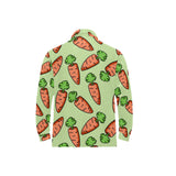 Carrot Pattern Print Design 05 Men's Long Sleeve Polo Shirt